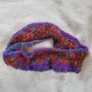 Multicolored Hand Knit Neck Cowl/Warmer, NWOT